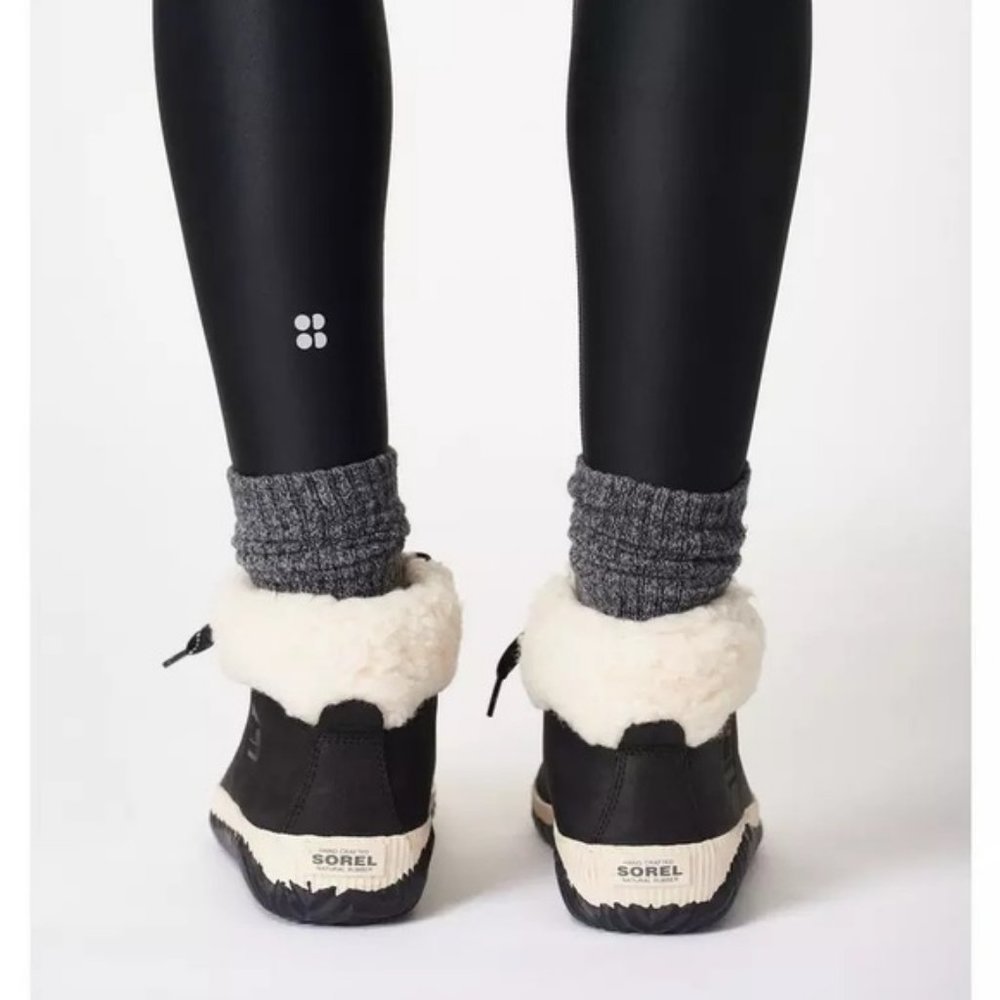 Sorel Out N About Conquest Waterproof Suede Boot Black - Picture 5 of 14